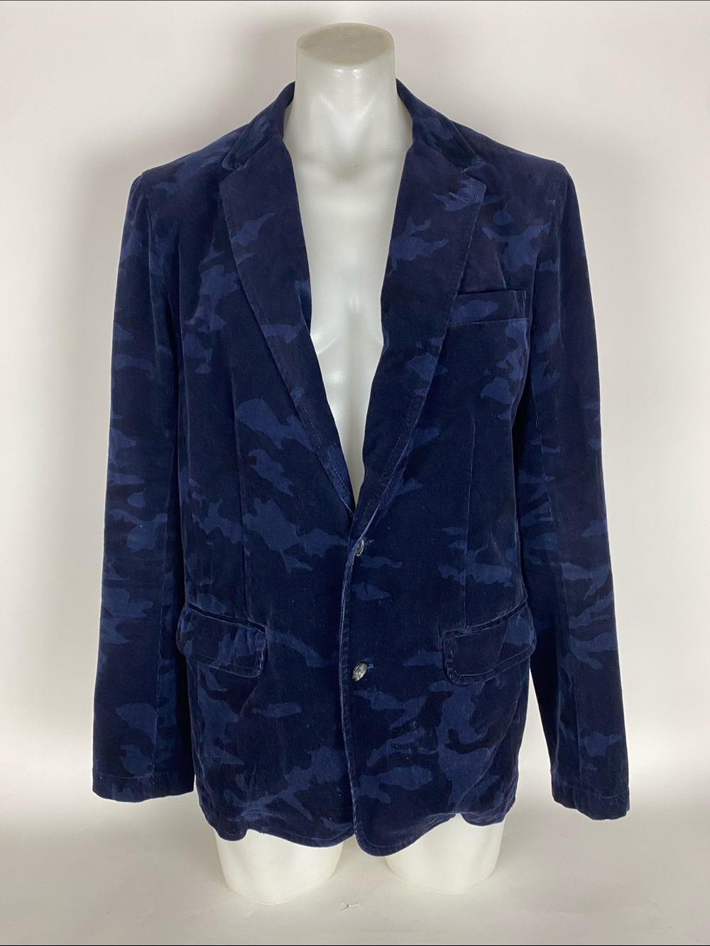 Mr. Turk Trina Turk Blue Corduroy Blazer Jacket Men's Size 42L